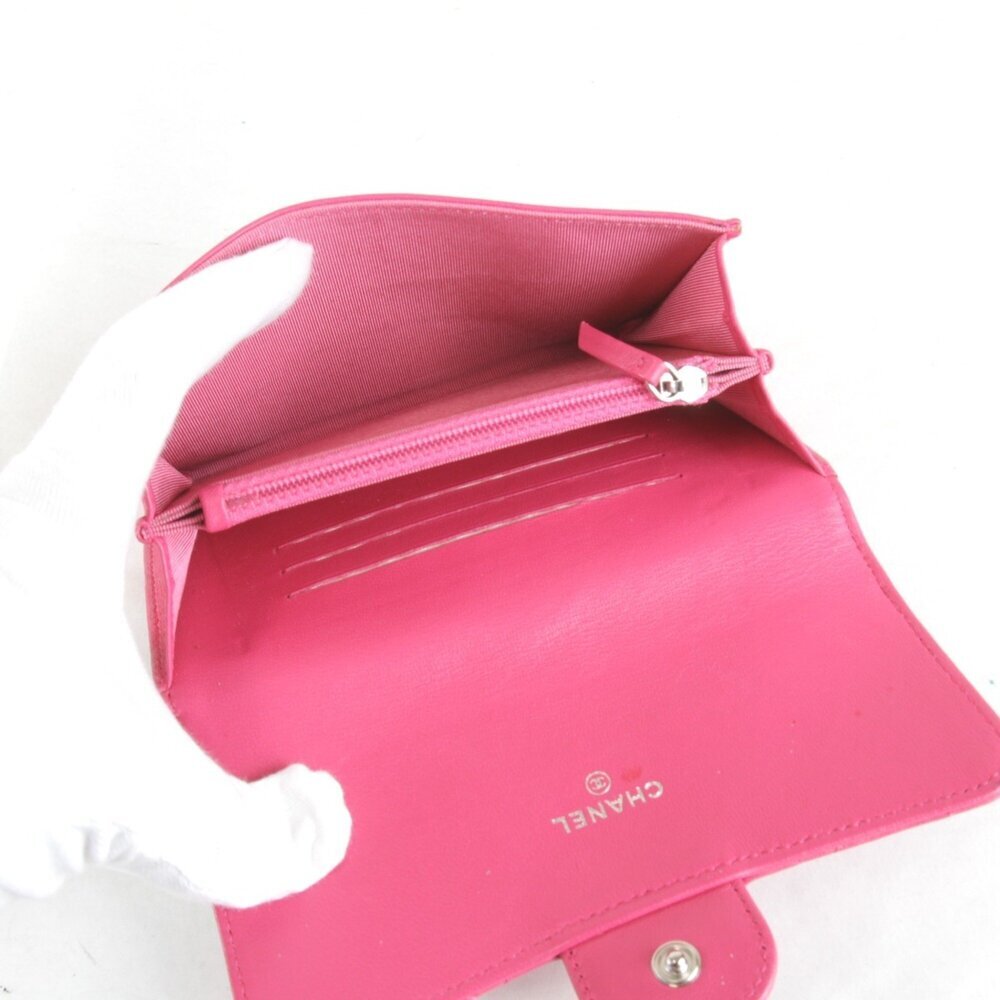 CHANEL Authentic Pink Leather Wallet - Picture 10 of 16